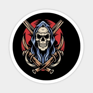 Grim Reaper tattoo art Magnet